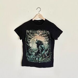 Motionless In White Werewolf Graphic Heavy Metal Band Black T Shirt Adult XS